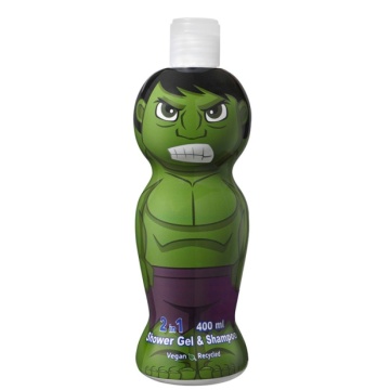 Gel de dus si sampon copii 2 in 1 cu figurina 1D Hulk Air-Val, 400 ml [0542]