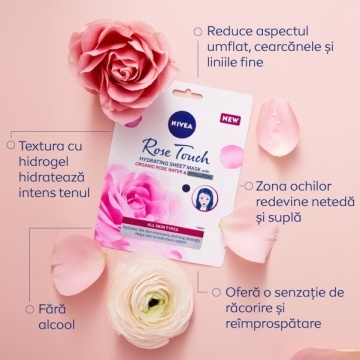 Mască șervețel Rose Care, Nivea 6854 - Img 2