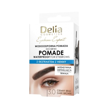 Pomada pentru sprancene Delia Dark Brown 3.0, 7g [9786]