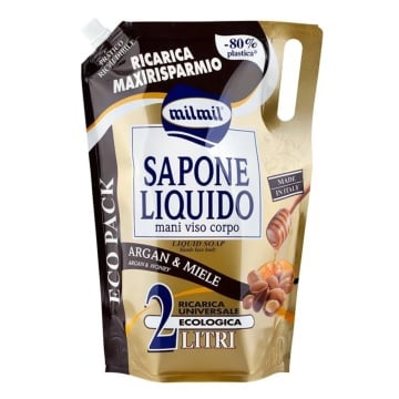 Rezerva cu sapun lichid Mil Mil Argan si Miere, 2 l [6602]