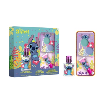 Set cadou Air-Val Stitch cu apa de toaleta 30 ml, luciu buze si fard de ochi pentru copii [5806] - Img 4