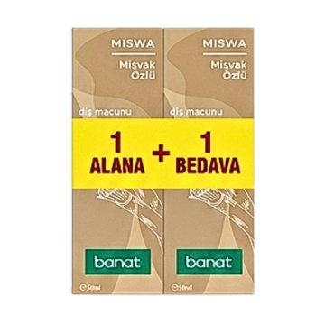 Set pasta de dinti Banat Miswa 50 ml, 1+1, 2 bucati [0611] - Img 2