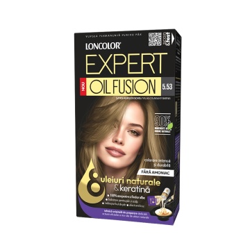 Vopsea de par duo Loncolor Expert Oil Fusion 5,53 Saten auriu deschis