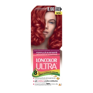 Vopsea de par Loncolor Ultra 8,66 Rosu Intens Deschis