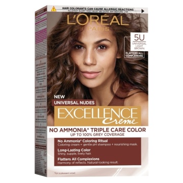 Vopsea permanenta de par cu amoniac L'Oreal Paris Excellence Creme Nud 5U Saten Deschis Universal