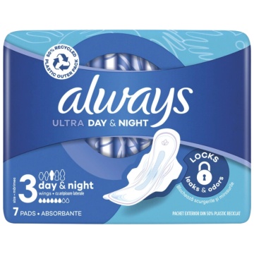 Absorbante Ultra Day&Night, Marimea 3, 7 bucati, Always [2306]