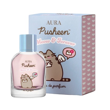 Apa de parfum copii cu aroma de vata de zahar Aura Pusheen Meow & Forever, 50 ml [7230]