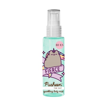 Body mist Bi-Es Pusheen Fierce cu sclipici pentru copii, 100 ml [4363]