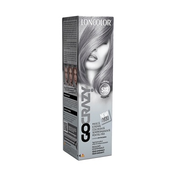 Crema de par coloranta semipermanenta fara amoniac Loncolor GoCrazy S12 Silver