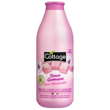 Gel de dus si lapte de baie cu aroma de marshmallow Cottage, 750 ml [9077]