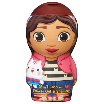 Gel de dus si sampon 2 in 1 Air-Val Gabby'S Dollhouse 2D Figurina pentru copii, 400 ml [4885]