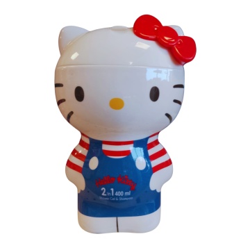 Gel de dus si sampon 2 in 1 Air-Val Hello Kitty 2D Figurina pentru copii, 400 ml [9645] - Img 4