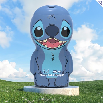 Gel de dus si sampon 2 in 1 Air-Val Stitch 2D Figurina, 400 ml [5394] - Img 2