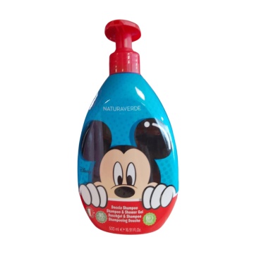 Gel de dus si sampon 2 in 1 pentru copii Natura Verde Mickey Friendship Explosion, 500 ml [6662]