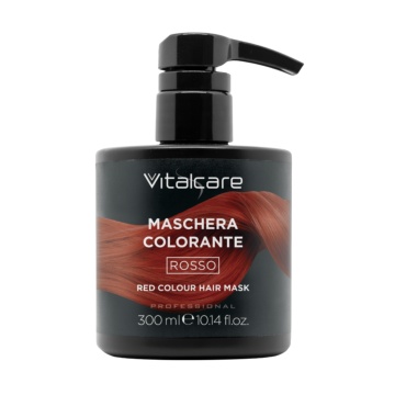 Masca de colorare semipermanentă fără amoniac Vitalcare Rosu, 300 ml [7582]