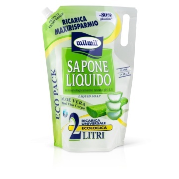 Rezerva de sapun lichid cu aroma de aloe vera Mil Mil, 2 l [9894]