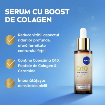 Ser anti-rid reparator 3in1 Nivea Q10 Collagen Expert, 30 ml [8914] - Img 4