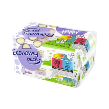 Servetele umede din bumbac Happy Silk Duo, x64 [4971]
