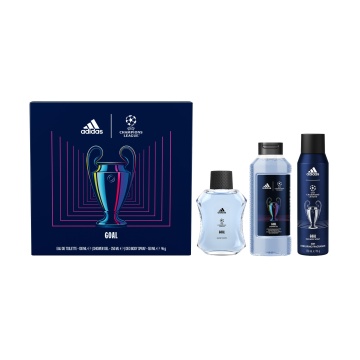 Set cadou Adidas UEFA Goal cu apa de toaleta 100 ml, deodorant 150 ml si gel de dus 250 ml XS25 [6180]