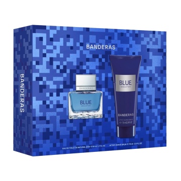 Set cadou Antonio Banderas Blue Seduction pentru barbati, apa de toaleta 50 ml + balsam dupa ras 75 ml [7489]