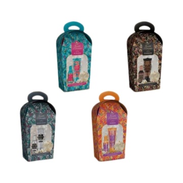 Set cadou TDOcu apa de toaleta, gel de dus si burete Puf Baie Mix XS25 [8221]