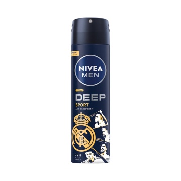 Spray Nivea Deep Sport Se Real Madrid pentru barbati, 150 ml [9690]