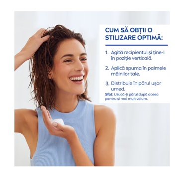 Spuma coafat Volume & Hold, 150ml, Nivea 1369/0375/3445 - Img 3