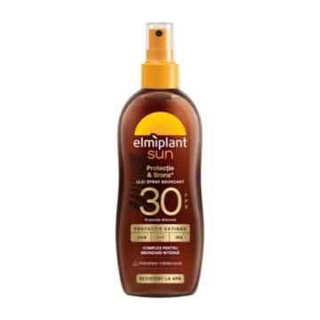 Ulei spray bronzare Elmiplant Sun SPF30, hidratare și strălucire, 150 ml [7624/7239]