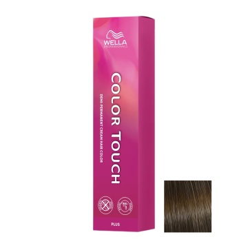 Vopsea de par demipermanenta Wella Professionals Color Touch, Plus, Light Brown Natural Brown 55/07, 60 ml