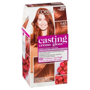 Vopsea de par semi-permanenta fara amoniac L'Oreal Paris Casting Creme Gloss 645 Chihlimbar, Ambre