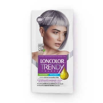 Vopsea semipermanenta Loncolor Trendy Colors B91 Gri Albastrui, Moonlight