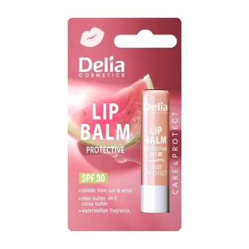 Balsam de buze cu aroma de pepene Delia Protect SPF30, 4,8 g [2397]