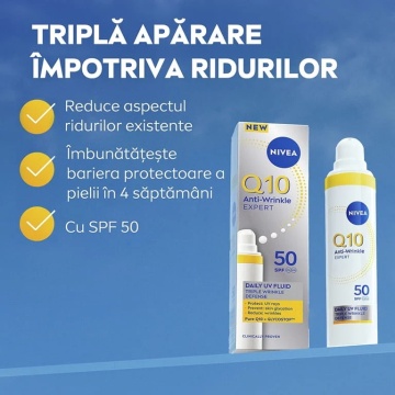 Crema antirid de zi SPF50 Nivea Q10 Expert Fluid, 40 ml [9554] - Img 2