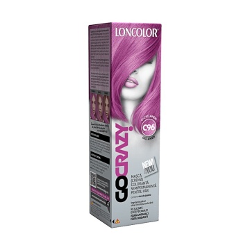Crema de par coloranta semipermanenta fara amoniac Loncolor GoCrazy C96 Cyclamen