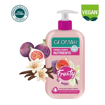 Crema nutritivă de corp cu extract de vanilie si smochine Geomar Fruity, 500 ml [9296] - Img 2
