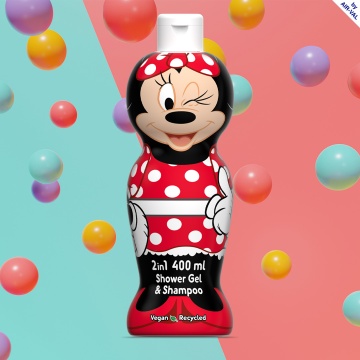 Gel de dus si sampon 2 in 1 Air-Val Minnie 1D Figurina pentru copii, 400 ml [2690] - Img 2