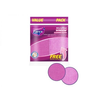 Lavete pentru Geam si Oglinda din Microfibra Economic Parex, x2 [0786]