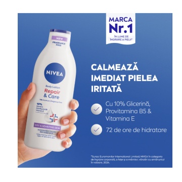 Lotiune de Corp Reparatoare NIVEA Repair&Care 10% Glicerina Fara Parfum, 400 ml 2769 - Img 3