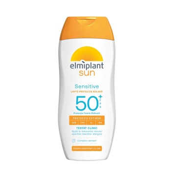 Loțiune protecție solară sensitive Elmiplant Sun SPF50+, piele sensibilă, 200 ml [7662/2966]