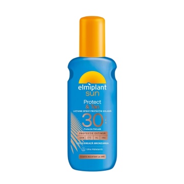 Loțiune spray protecție solară Elmiplant Sun Tan & Protect SPF30, bronzare naturală, 150 ml [2329]