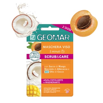 Mască bio exfoliantă pentru față Geomar, 15 ml, 2 x 7,5 ml [2922] - Img 2