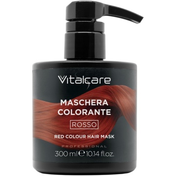 Masca de colorare semipermanentă fără amoniac Vitalcare Rosu, 300 ml [7582] - Img 3