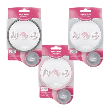 Oglinda cosmetica 10X cu ventuze, magnet si inel pliabil Beter Macro Ocean [6184]