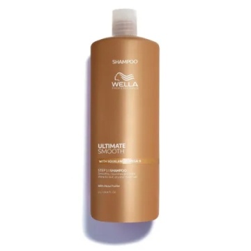 Sampon hidratant pentru par uscat si lipsit de stralucire cu Squalane & Omega 9 Wella Professionals Ultimate Smooth cu efect anti-electrizare, 1000 ml