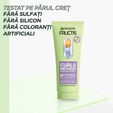 Sampon rehidratant pentru parul ondulat Garnier Fructis Method Curls, 200 ml [1777] - Img 4