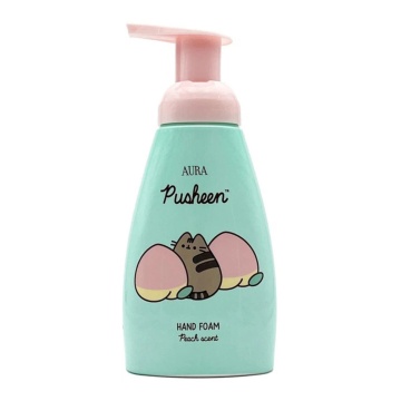 Sapun spuma de maini cu aroma de piersica pentru copii Aura Pusheen, 300 ml [5649]