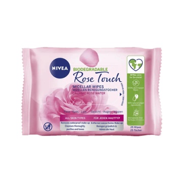 Servetele demachiante Micellar Rose Touch, 25 bucati, Nivea 1266/9948/0747