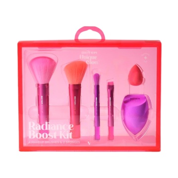 Set cadou cu 4 pensule si 2 bureti de machiaj Beter Unique Glow Radiance Boost [0878]
