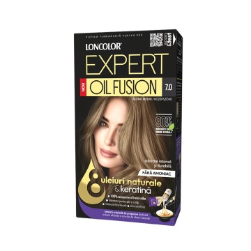 Vopsea de par duo Loncolor Expert Oil Fusion 7,0 Blond mediu