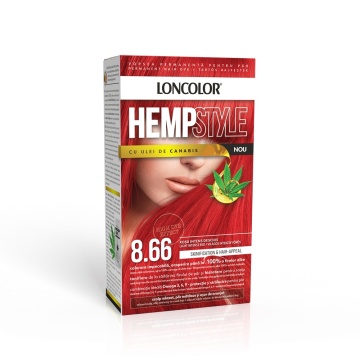 Vopsea de par Loncolor Hempstyle Nou 8,66 Rosu Intens Deschis